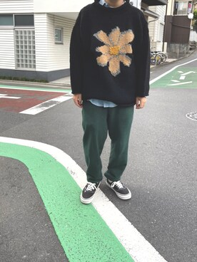 「JOURNAL STANDARD relume（ジャーナルスタンダード　レリューム）のアイテム（スウェットパンツ）」を使った、マーマレードさん（メンズ・168cm）の秋コーディネート