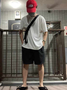 「J.PRESS（ジェイプレス）のアイテム（帽子）」を使った、マーマレードさん（メンズ・168cm）の夏コーディネート