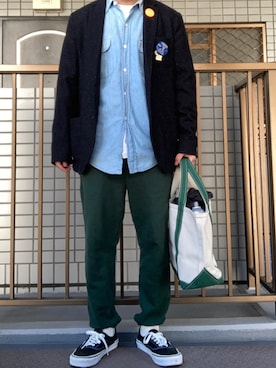 「JOURNAL STANDARD relume（ジャーナルスタンダード　レリューム）のアイテム（スウェットパンツ）」を使った、マーマレードさん（メンズ・168cm）の秋コーディネート