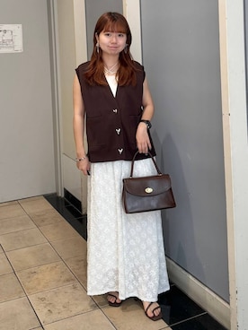 「アイテム（ボストンバッグ）」を使った、たしろんさん（レディース・149cm）の夏コーディネート