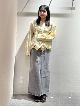 「LOWRYS FARM（ローリーズファーム）のＣＯＮＥ／アシメタイトスカート　252608（スカート）」を使った、たしろんさん（レディース・149cm）の春コーディネート