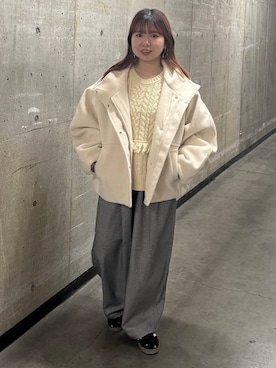 「アイテム（ポロシャツ）」を使った、たしろんさん（レディース・149cm）の秋コーディネート