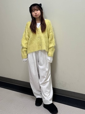 「アイテム（スウェットパンツ）」を使った、たしろんさん（レディース・149cm）の冬コーディネート