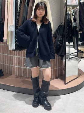 「LOWRYS FARM（ローリーズファーム）のアイテム（ブーツ）」を使った、たしろんさん（レディース・149cm）の秋コーディネート