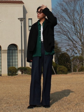「UNUSED（アンユーズド）のアイテム（その他アウター）」を使った、たかたかさん（メンズ・175cm）の春コーディネート