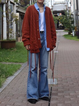 「doublet（ダブレット）のアイテム（カーディガン/ボレロ）」を使った、たかたかさん（メンズ・175cm）の冬コーディネート