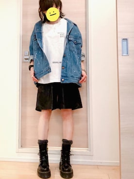 「ペイント」｜「アイテム（ジャケット/アウター）」を使った、たまさん（レディース・152cm）の秋コーディネート
