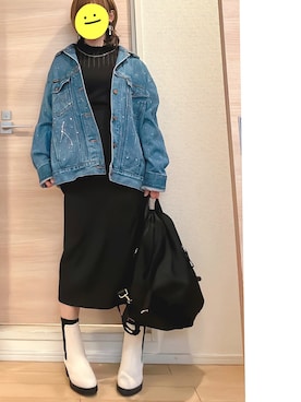 「ペイント」｜「アイテム（ジャケット/アウター）」を使った、たまさん（レディース・152cm）の秋コーディネート
