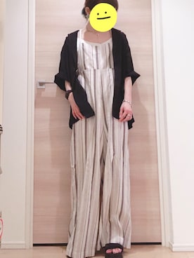 「archives（アルシーヴ）のアイテム（オールインワン・サロペット）」を使った、たまさん（レディース・152cm）の夏コーディネート