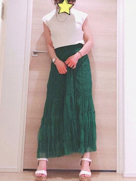 「AG by aquagirl（エージーバイアクアガール）のアイテム（スカート）」を使った、たまさん（レディース・152cm）の夏コーディネート