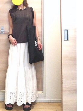 「コットンレース」｜たまさん（レディース・152cm）の夏コーディネート