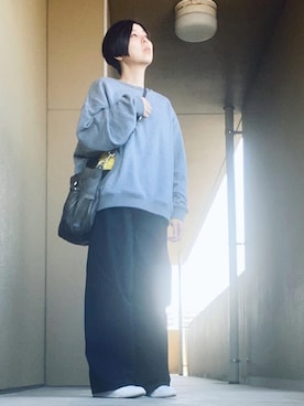 「Marc by Marc Jacobs（マークバイマークジェイコブス）のアイテム（トップス）」を使った、ハマダ マリコさん（レディース・163cm）の春コーディネート