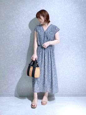 「RIVEDROITE」｜「アイテム（ワンピース/ドレス）」を使った、miyabiさん（レディース・155cm）の夏コーディネート