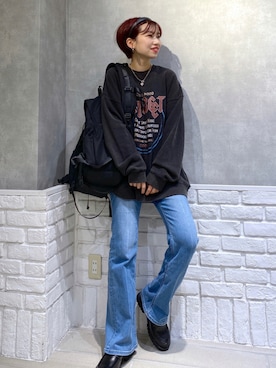 「PBLIM（ページボーイリム）のアイテム（バックパック/リュック）」を使った、tagochiさん（レディース・159cm）の秋コーディネート