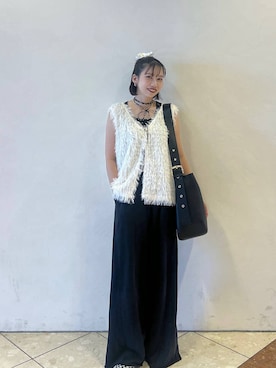 「eL（エル）の【eL】Big Shoulder Bag/184697（ショルダーバッグ）」を使った、tagochiさん（レディース・159cm）の夏コーディネート
