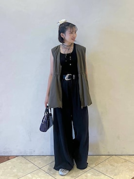 「アイテム（ベスト）」を使った、tagochiさん（レディース・159cm・30代）の夏コーディネート
