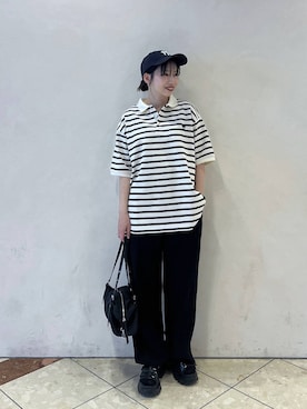 「PAGEBOY（ページボーイ）の【NEW ERA】9TWENTY（キャップ、ブルー系）」を使った、tagochiさん（レディース・159cm）の春コーディネート
