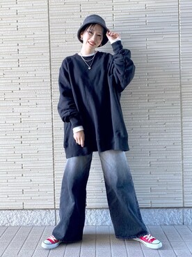 「アイテム（スウェット）」を使った、tagochiさん（レディース・159cm・30代）の冬コーディネート