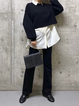 「PAGEBOY（ページボーイ）のチェーンスタッズショルダー（ショルダーバッグ）」を使った、tagochiさん（レディース・159cm）の秋コーディネート