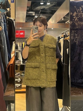 「アイテム（その他アウター、その他）」を使った、tagochiさん（レディース・159cm）の夏コーディネート