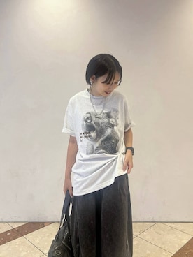 「PBLIM（ページボーイリム）のアイテム」を使った、tagochiさん（レディース・159cm）の夏コーディネート