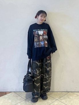 「PBLIM（ページボーイリム）のアイテム（スウェットパンツ）」を使った、tagochiさん（レディース・159cm）の秋コーディネート