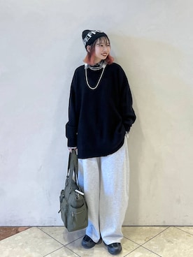 「アイテム（スウェットパンツ）」を使った、tagochiさん（レディース・159cm・30代）の秋コーディネート