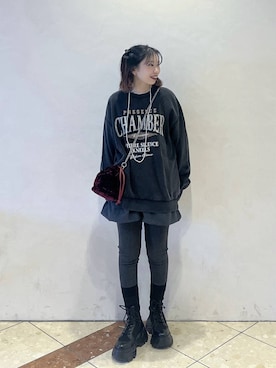 「アイテム（レギンス/スパッツ）」を使った、tagochiさん（レディース・159cm）の冬コーディネート