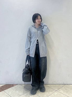 「PAGEBOY（ページボーイ）のアイテム（デニムパンツ）」を使った、tagochiさん（レディース・159cm）の秋コーディネート