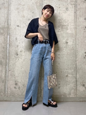「PAGEBOY（ページボーイ）のアイテム（ブレスレット）」を使った、tagochiさん（レディース・159cm）の夏コーディネート