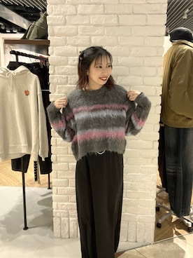 「PAGEBOY（ページボーイ）のサテンナロースカート 【ウエストゴム・ストレスフリー】（スカート）」を使った、tagochiさん（レディース・159cm）の冬コーディネート