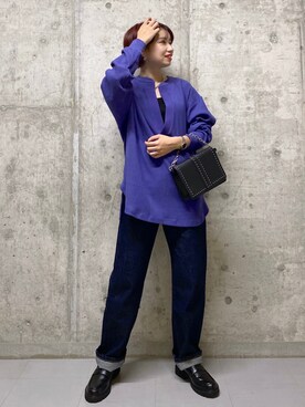 「PAGEBOY（ページボーイ）のチェーンスタッズショルダー（ショルダーバッグ）」を使った、tagochiさん（レディース・159cm）の秋コーディネート