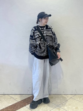 「アイテム（スウェットパンツ）」を使った、tagochiさん（レディース・159cm・30代）の冬コーディネート