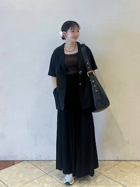 「アイテム（テーラードジャケット）」を使った、tagochiさん（レディース・159cm・30代）の夏コーディネート