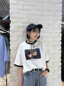 「PAGEBOY（ページボーイ）の【NEW ERA】9TWENTY（キャップ、ブルー系）」を使った、tagochiさん（レディース・159cm）の春コーディネート