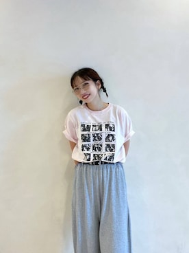 「アイテム（スウェットパンツ）」を使った、tagochiさん（レディース・159cm・30代）の夏コーディネート