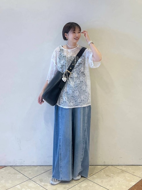 レースレイヤードT（Tシャツ/カットソー）｜PAGEBOY（ページ
