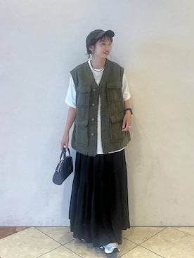 「夏コーデ」｜「アイテム（その他アウター）」を使った、tagochiさん（レディース・159cm）の夏コーディネート