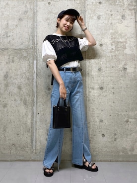 「PAGEBOY（ページボーイ）のアイテム（ブレスレット）」を使った、tagochiさん（レディース・159cm）の夏コーディネート