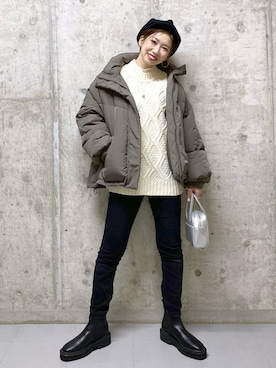 「アイテム（ブルゾン）」を使った、tagochiさん（レディース・159cm・30代）の冬コーディネート