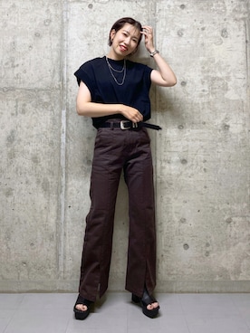 「PAGEBOY（ページボーイ）のアイテム（ブレスレット）」を使った、tagochiさん（レディース・159cm）の夏コーディネート