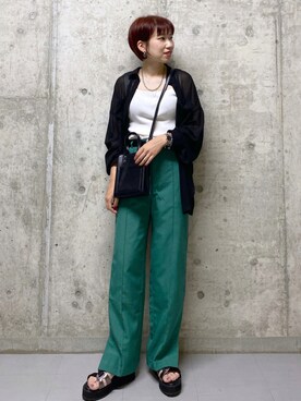「PAGEBOY（ページボーイ）のアイテム（ブレスレット）」を使った、tagochiさん（レディース・159cm）の夏コーディネート