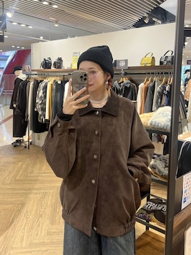 「PBLIM（ページボーイリム）の《UNISEX》スラブブリーチデニム（デニムパンツ）」を使った、tagochiさん（レディース・159cm）の秋コーディネート