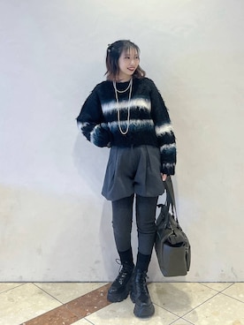 「アイテム（レギンス/スパッツ）」を使った、tagochiさん（レディース・159cm）の冬コーディネート