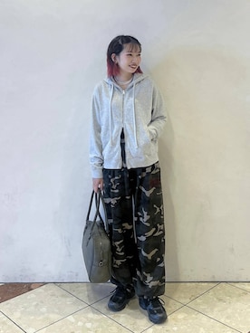 「アイテム（パーカー）」を使った、tagochiさん（レディース・159cm・30代）の秋コーディネート