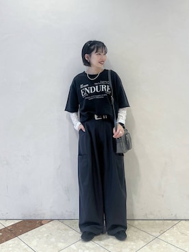 「PBLIM（ページボーイリム）のアイテム」を使った、tagochiさん（レディース・159cm）の春コーディネート