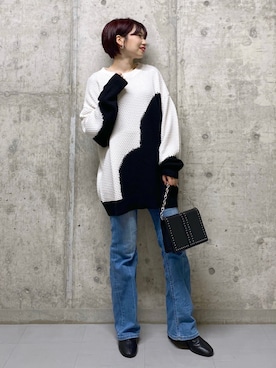 「PAGEBOY（ページボーイ）のチェーンスタッズショルダー（ショルダーバッグ）」を使った、tagochiさん（レディース・159cm）の秋コーディネート