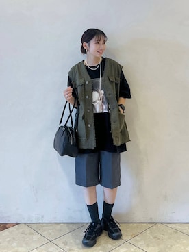 「アイテム（ボストンバッグ）」を使った、tagochiさん（レディース・159cm・30代）の夏コーディネート