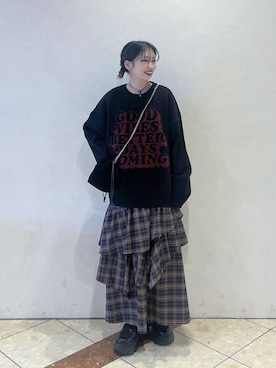 「PBLIM（ページボーイリム）のアイテム」を使った、tagochiさん（レディース・159cm）の冬コーディネート