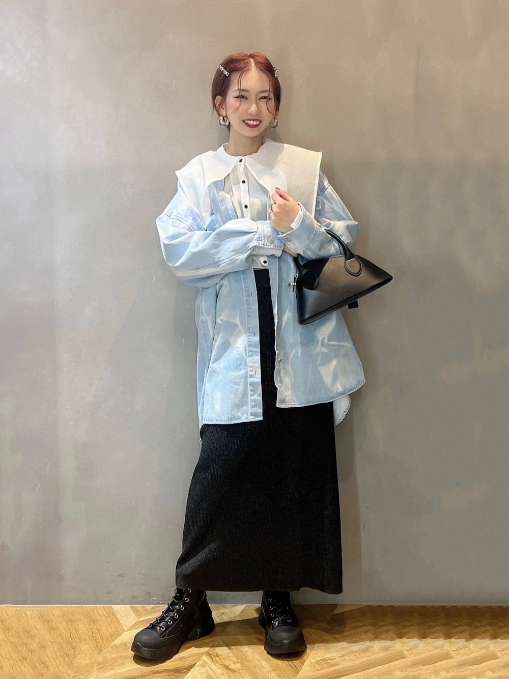 JEANASIS（ジーナシス）の「ジャガードBIGカラーブラウス/189179